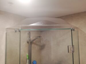 Extention install for Steam Stopper over custom shower